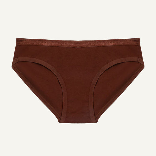 Organic Cotton Low-Rise Brief in Cacao