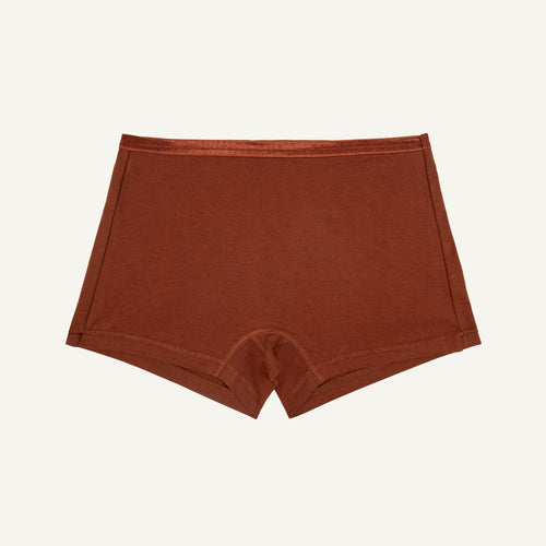 Organic Cotton Mid-Rise Shortie in Cacao