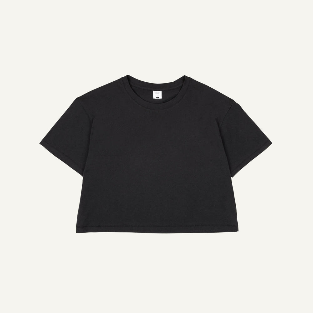 Organic Cotton Boxy Tee in Graphite
