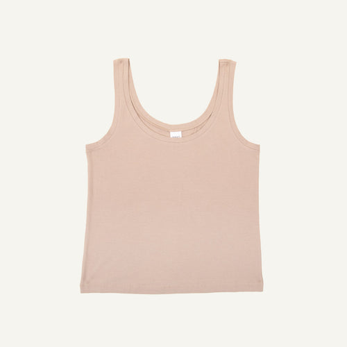 Organic Cotton Easy Tank in Stone