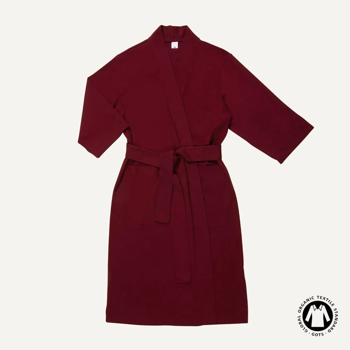 Organic Cotton Essential Robe in Garnet