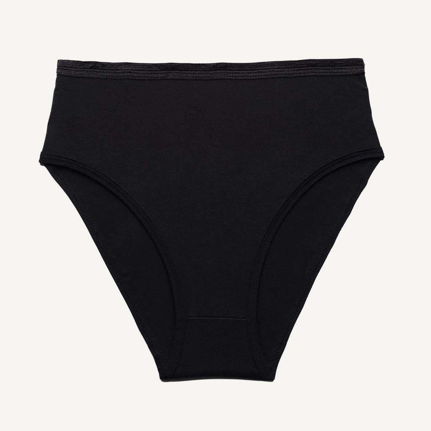 A high rise brief in carbon black color.