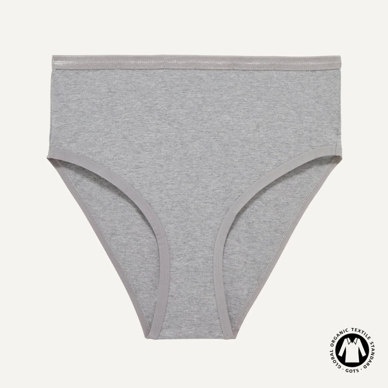 Organic Cotton High-Rise Brief in Lunar