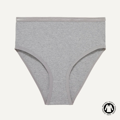 Organic Cotton High-Rise Brief in Lunar
