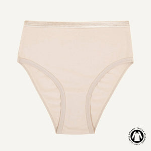 Organic Cotton High-Rise Brief in Stone