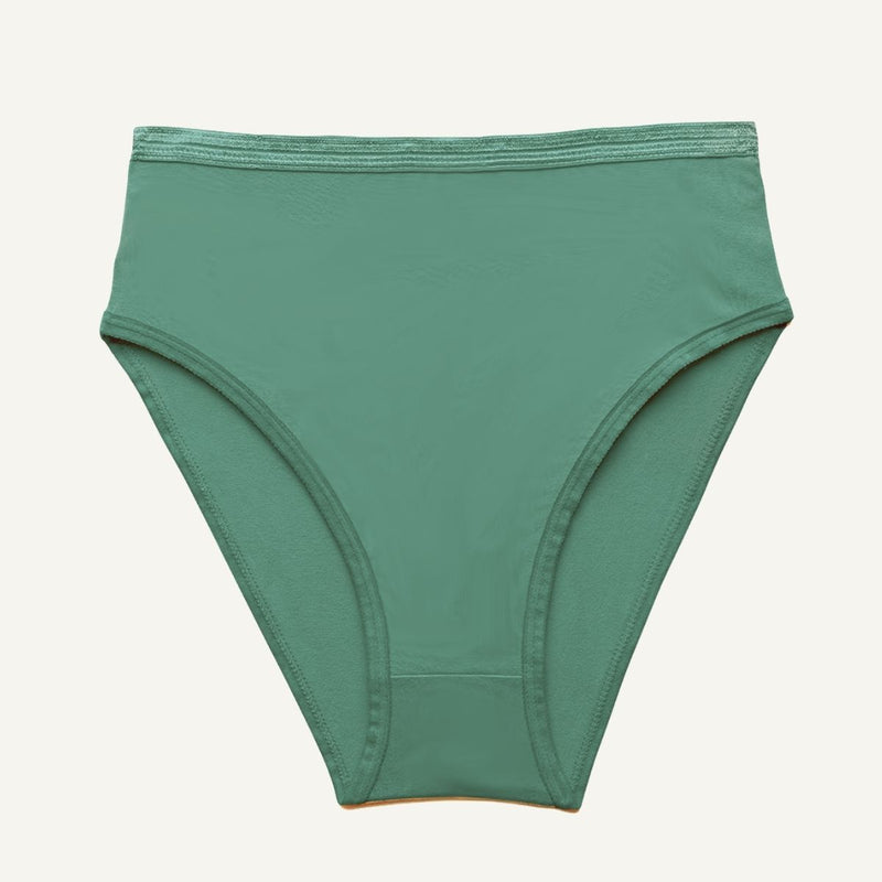 Organic Cotton High-Rise Brief in Willow