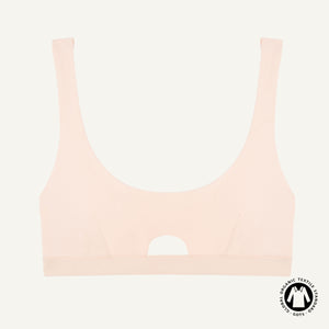 Organic Cotton Keyhole Soft Bra in Quartz