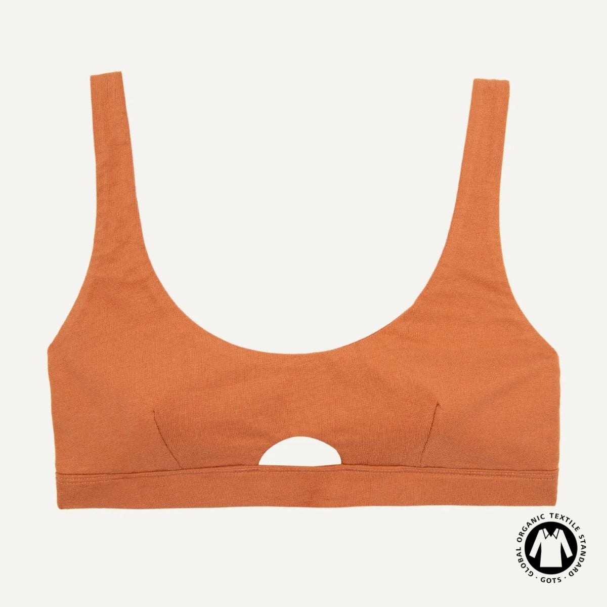 Organic Cotton Keyhole Soft Bra in Spice