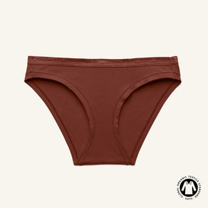 Organic Cotton Low-Rise Bikini in Cacao