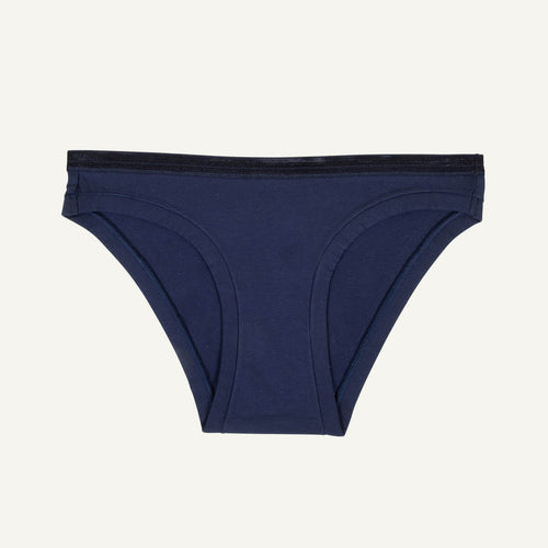 Organic Cotton Low-Rise Bikini in Marine