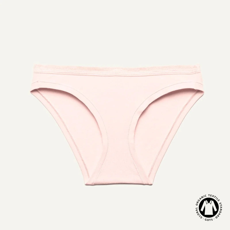 Organic Cotton Low-Rise Bikini in Quartz