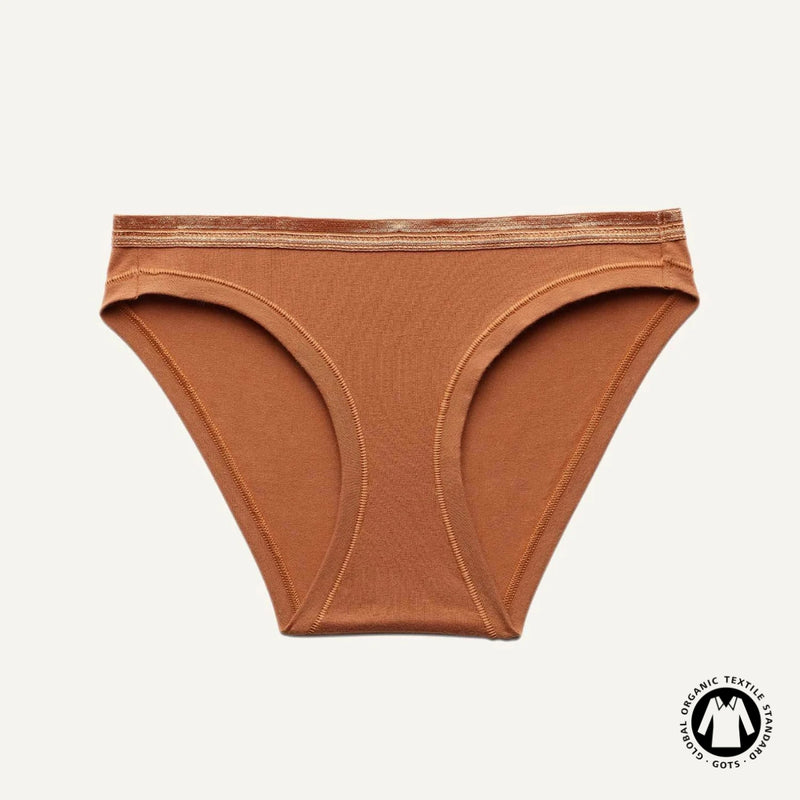 Organic Cotton Low-Rise Bikini in Spice