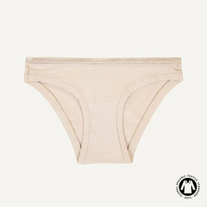 Organic Cotton Low-Rise Bikini in Stone