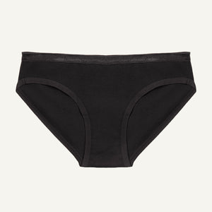 Organic Cotton Low-Rise Brief in Carbon
