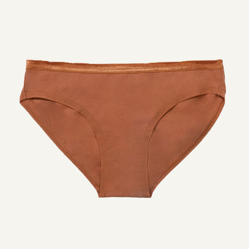 Organic Cotton Low-Rise Brief in Spice