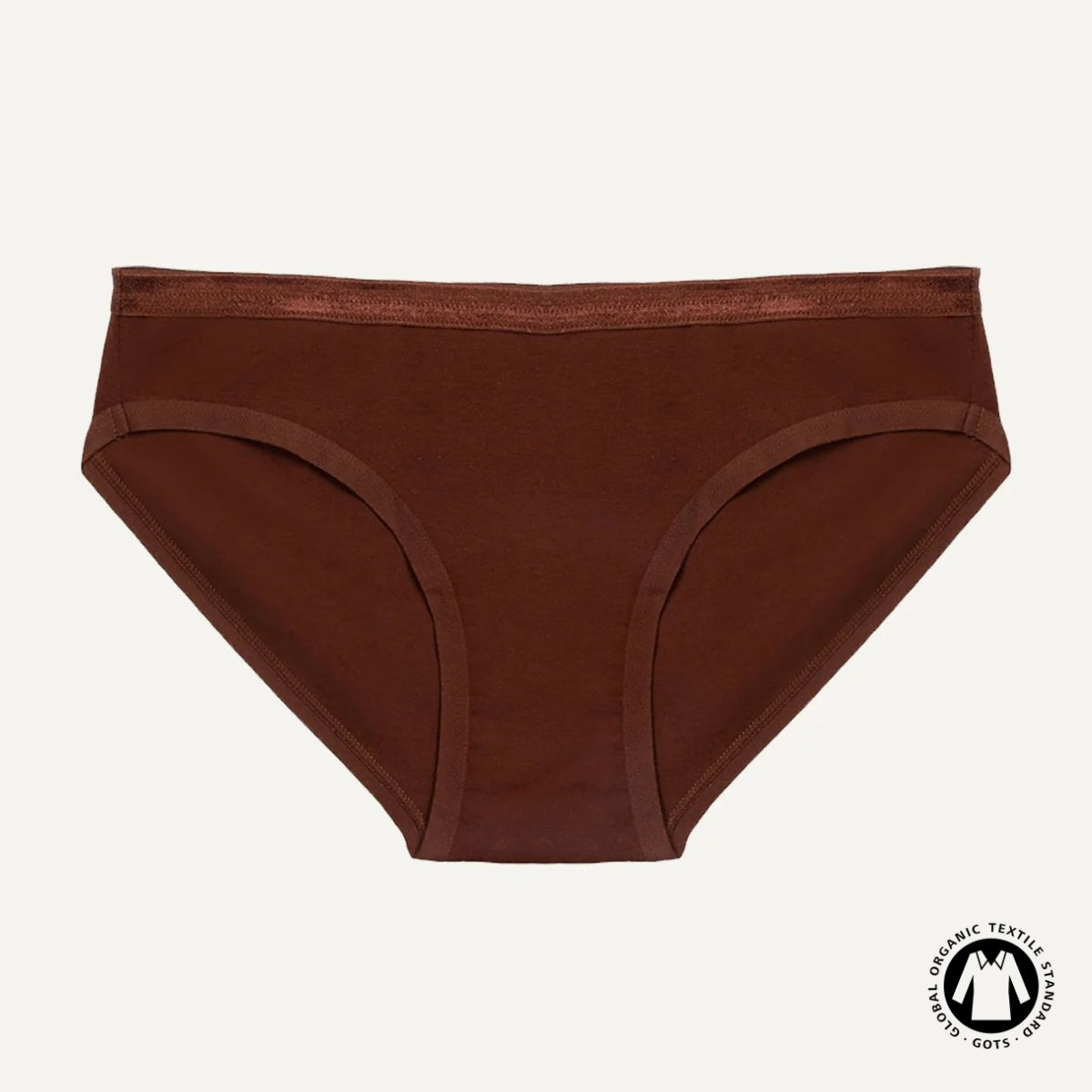 Organic Cotton Low-Rise Brief in Cacao