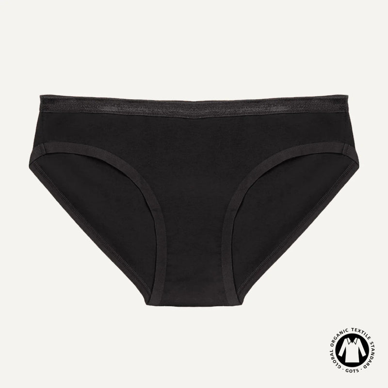Organic Cotton Low-Rise Brief in Carbon