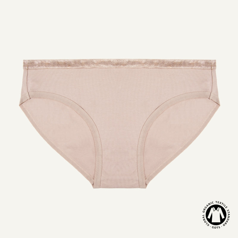 Organic Cotton Low-Rise Brief in Stone
