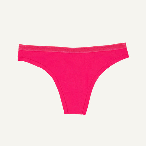 Organic Cotton Low-Rise Thong in Aurora