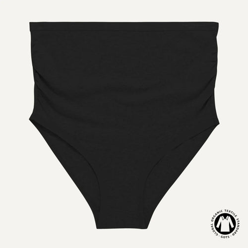 Organic Cotton Maternity Above-Belly Brief in Carbon