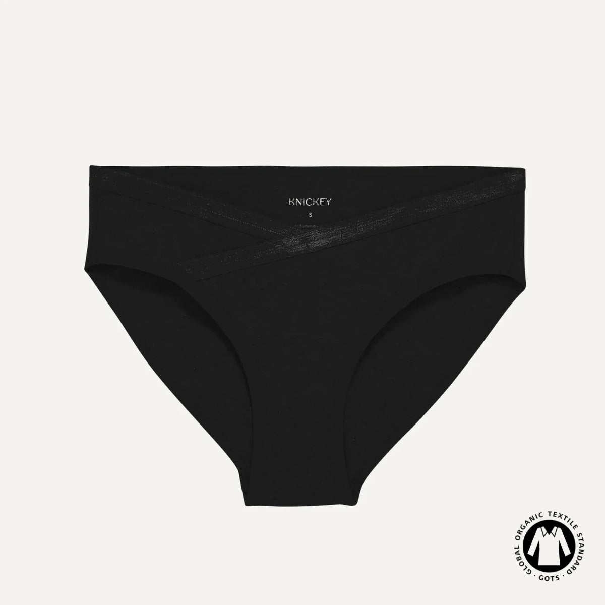 Organic Cotton Maternity Below-Belly Brief in Carbon