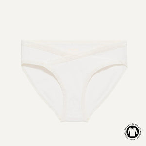 Organic Cotton Maternity Below-Belly Brief in Cloud Nine