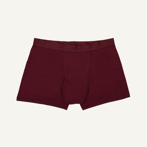 Organic Cotton Men's Boxer Brief in Garnet