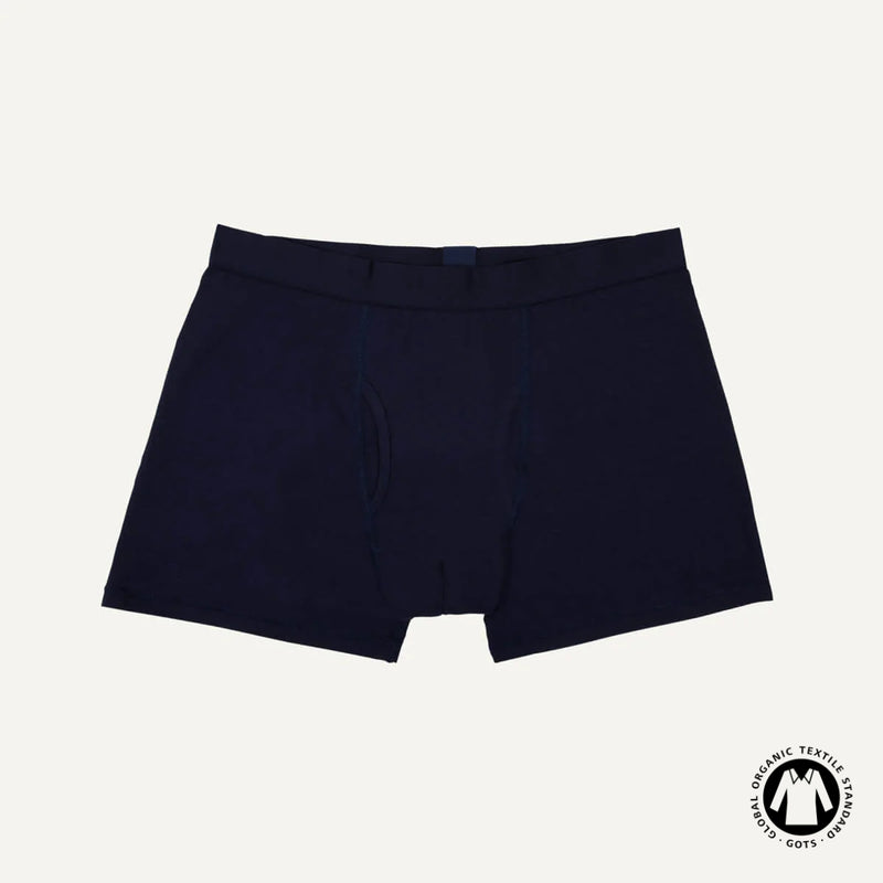 Organic Cotton Men's Boxer Brief in Marine