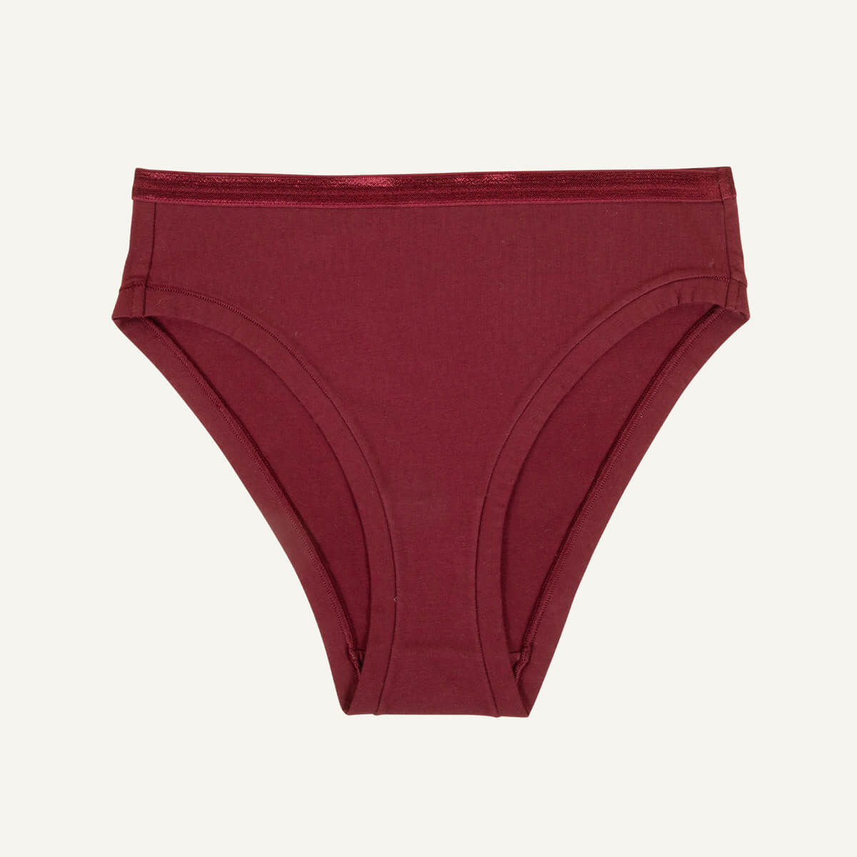 Organic Cotton Classic Bikini Undies - Burgundy Red – Azura Bay