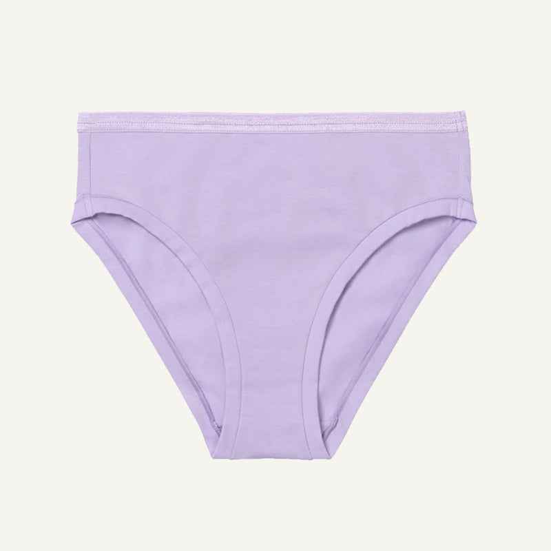 Organic Cotton Mid-Rise Bikini in Petal