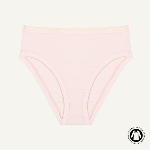 Organic Cotton Mid-Rise Bikini in Quartz