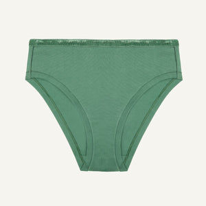 Organic Cotton Mid-Rise Bikini in Willow