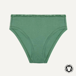 Organic Cotton Mid-Rise Bikini in Willow