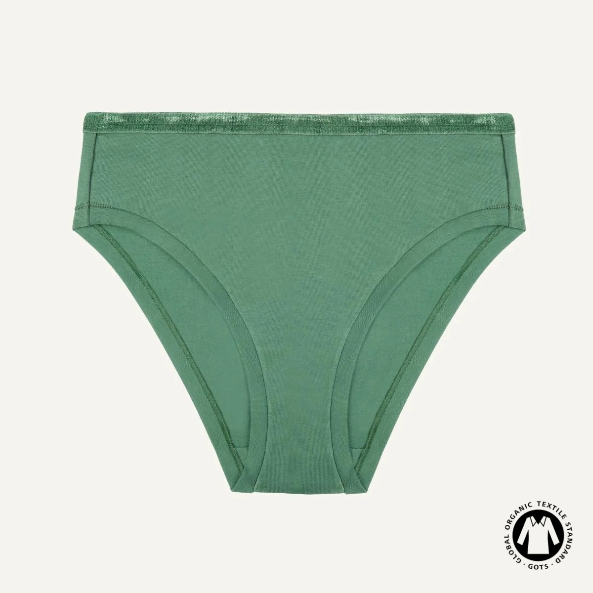 Organic Cotton Mid-Rise Bikini in Willow