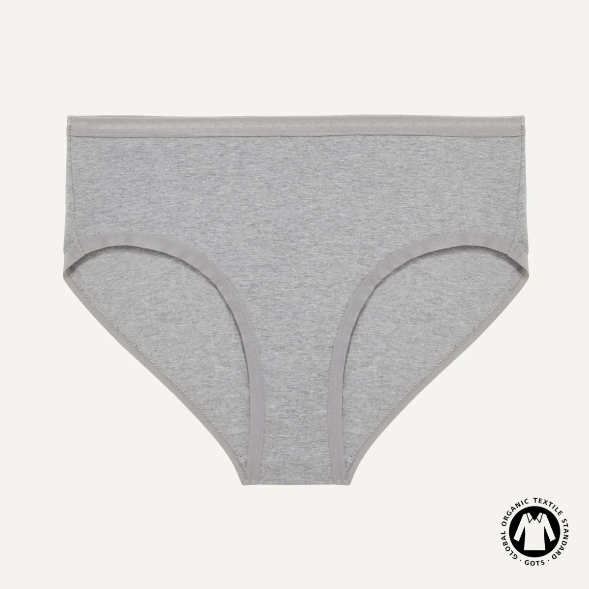 Organic Cotton Mid-Rise Brief in Lunar
