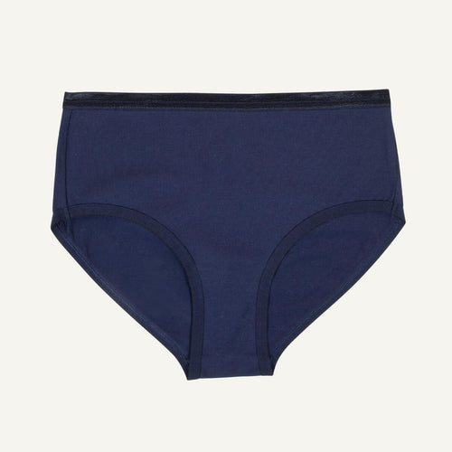 Organic Cotton Mid-Rise Brief in Marine