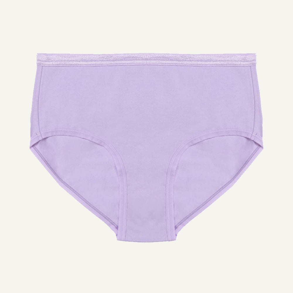 Organic Cotton Mid-Rise Brief in Petal