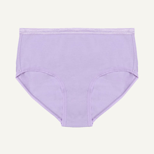 Organic Cotton Mid-Rise Brief in Petal