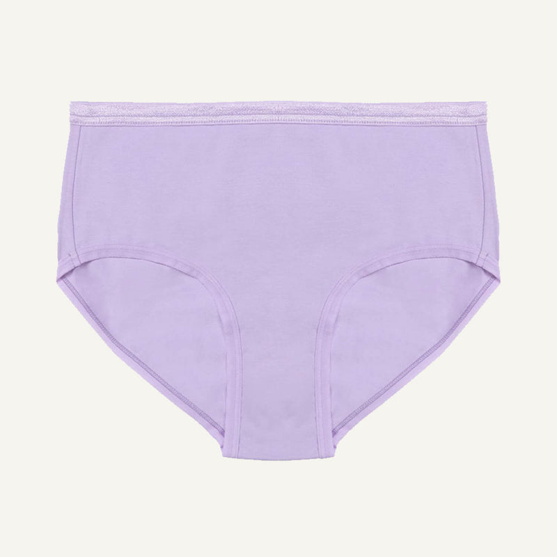 Organic Cotton Mid-Rise Brief in Petal