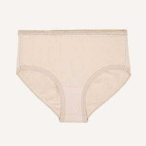 Organic Cotton Mid-Rise Brief in Stone