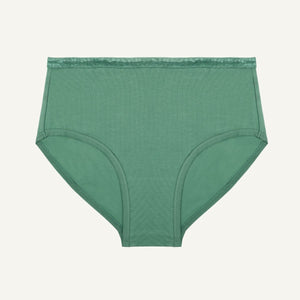 Organic Cotton Mid-Rise Brief in Willow