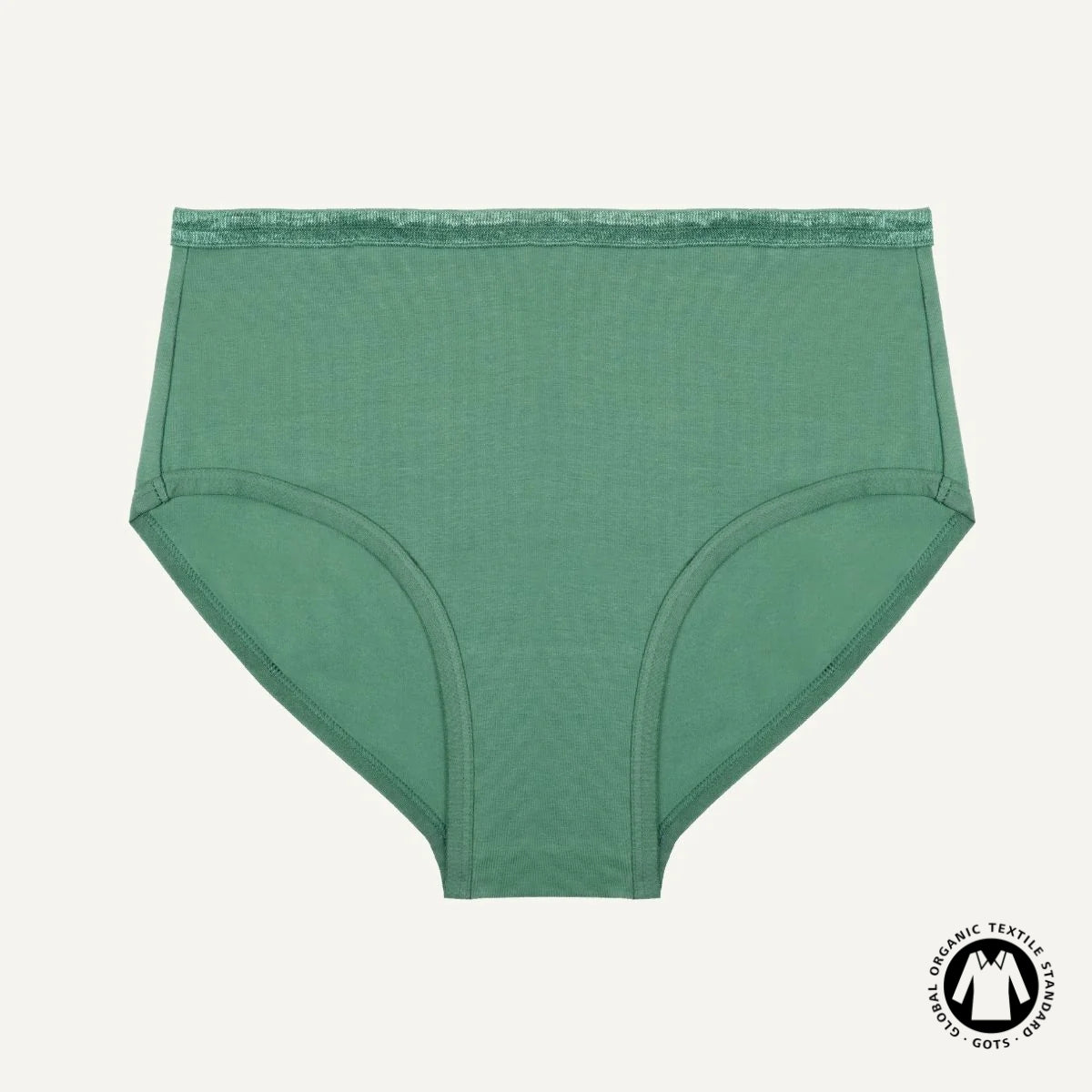 Organic Cotton Mid-Rise Brief in Willow