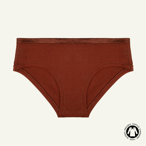 Organic Cotton Mid-Rise Hipster in Cacao