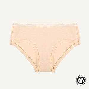 Organic Cotton Mid-Rise Hipster in Wheat