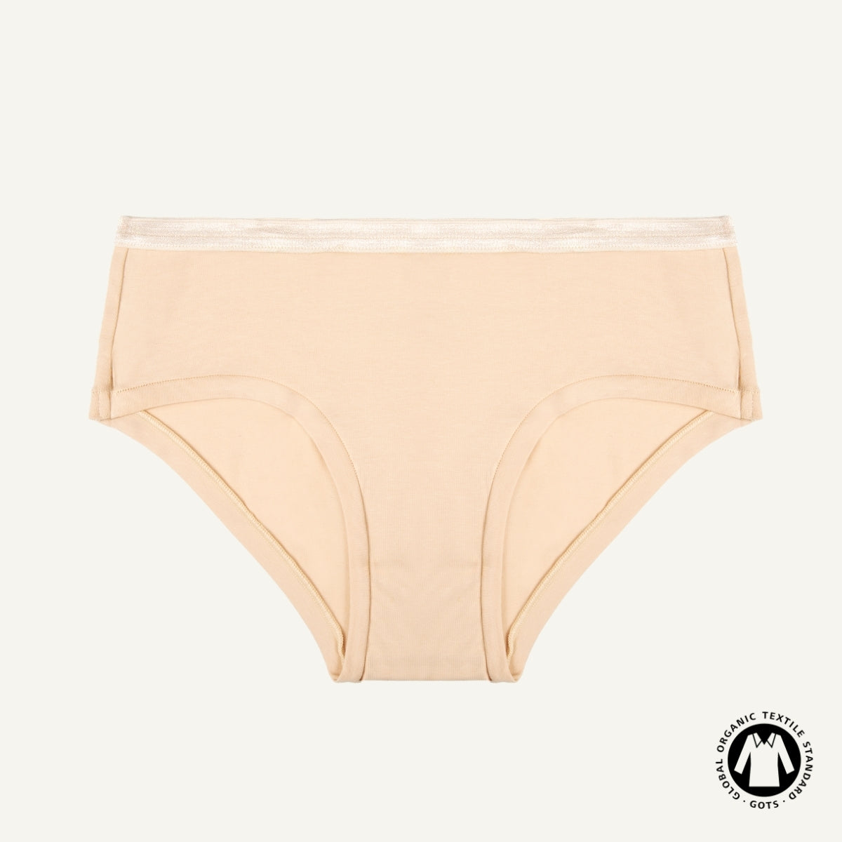 Organic Cotton Mid-Rise Hipster in Wheat