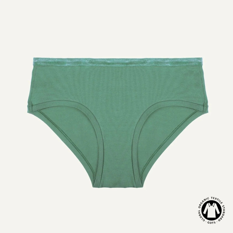 Organic Cotton Mid-Rise Hipster in Willow
