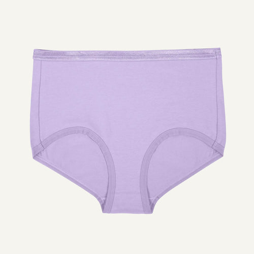 Organic Cotton Mid-Rise Retro Brief in Petal