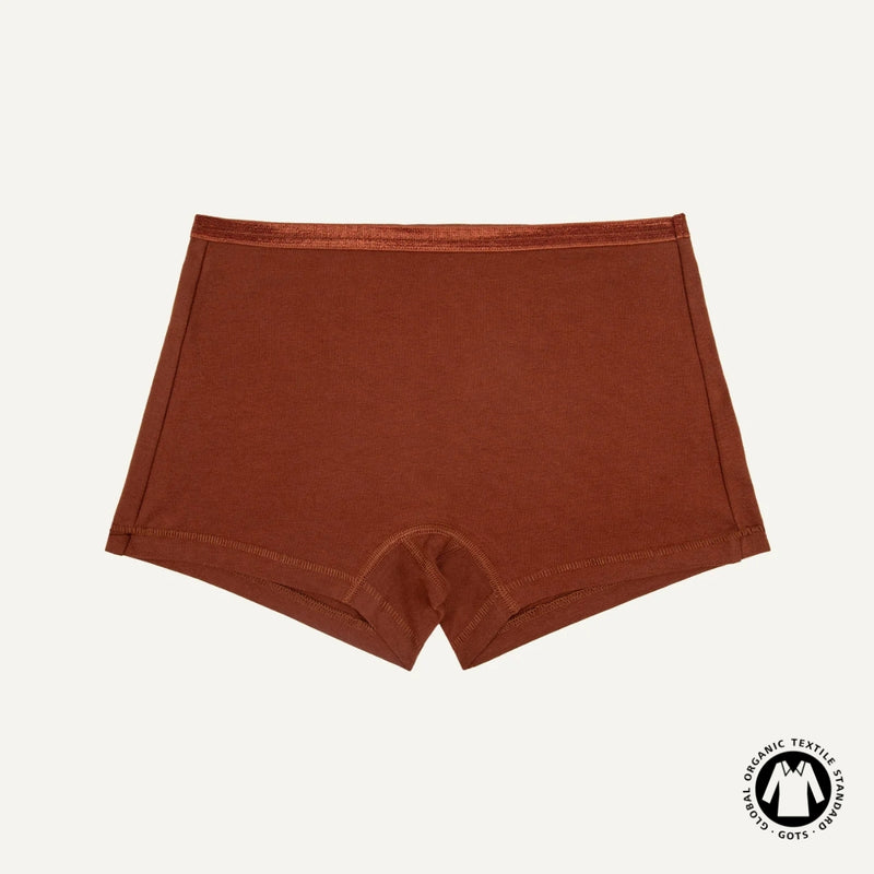 Organic Cotton Mid-Rise Shortie in Cacao