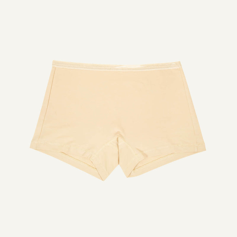 Organic Cotton Mid-Rise Shortie in Wheat
