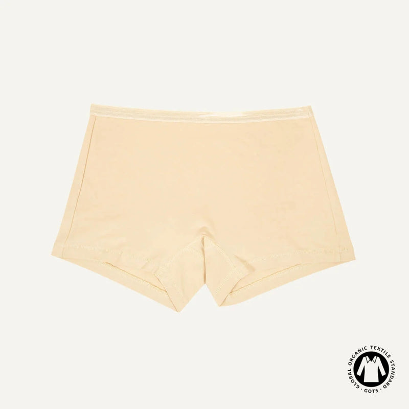Organic Cotton Mid-Rise Shortie in Wheat